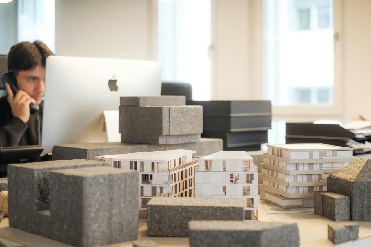 Architectural models in N2A office.