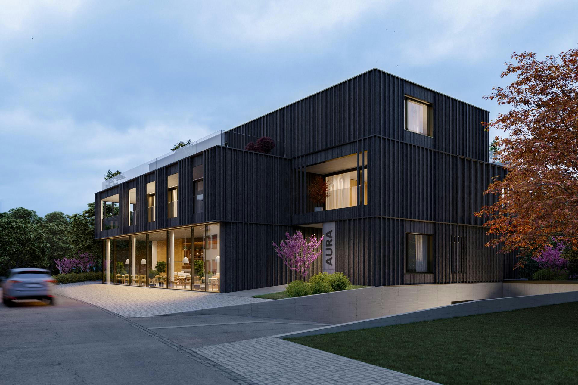 Planning and concept of the multi-family house Aura in Widnau by the architectural office N2A.