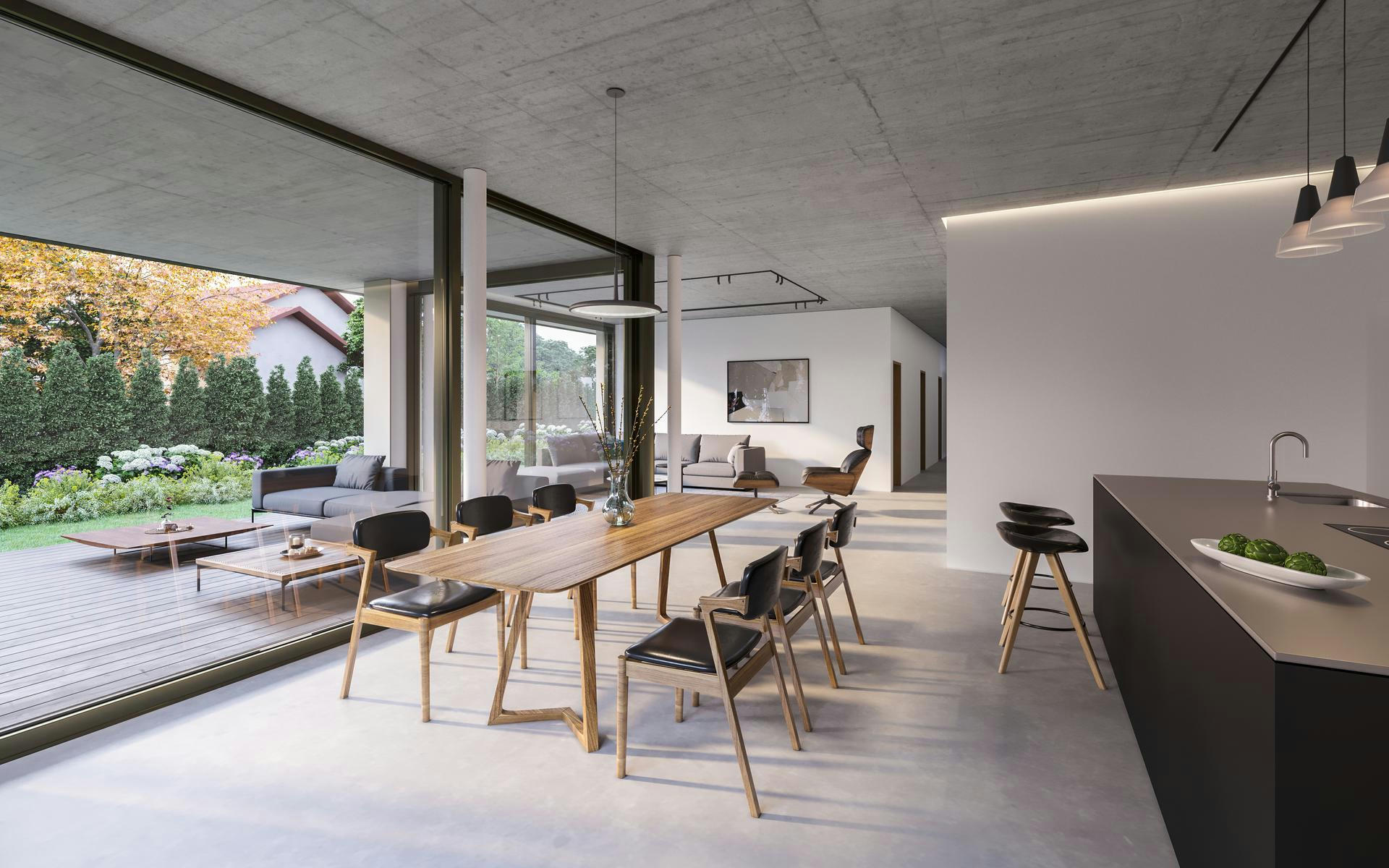 Planning and concept of the multi-family house Aura in Widnau by the architectural office N2A.