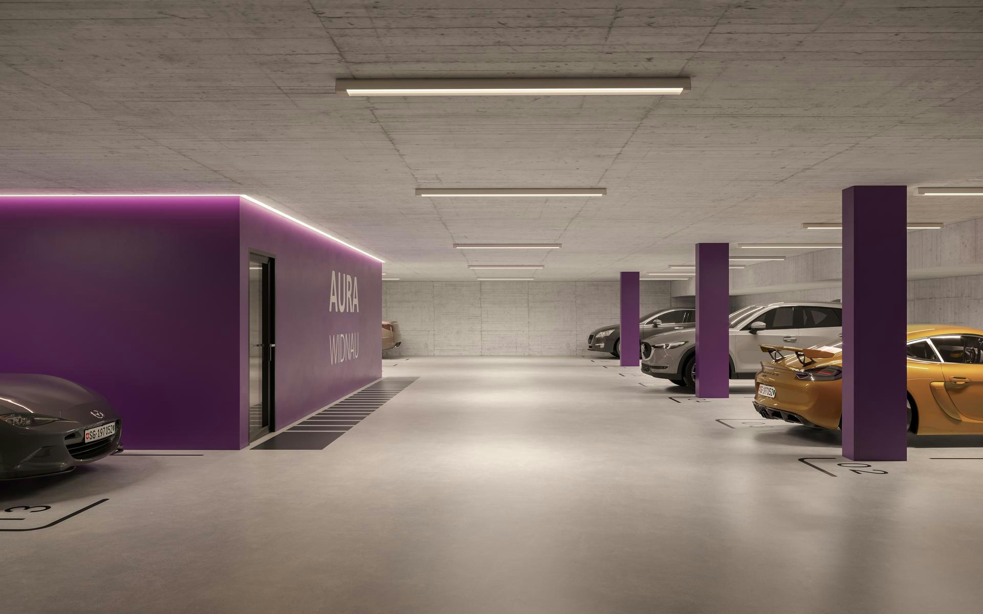 Planning and concept of the multi-family house Aura in Widnau by the architectural office N2A.