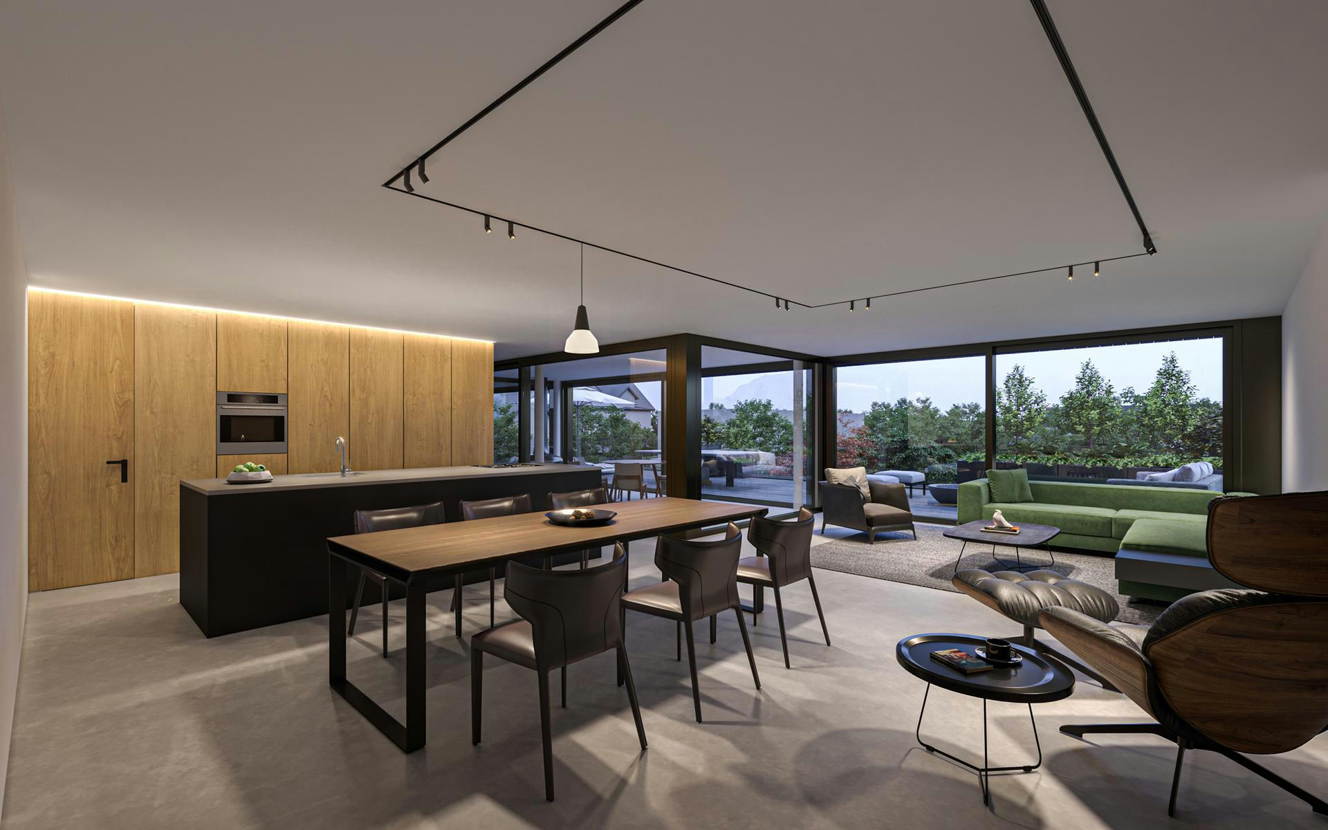 Planning and concept of the multi-family house Aura in in Widnau by the architectural office N2A.