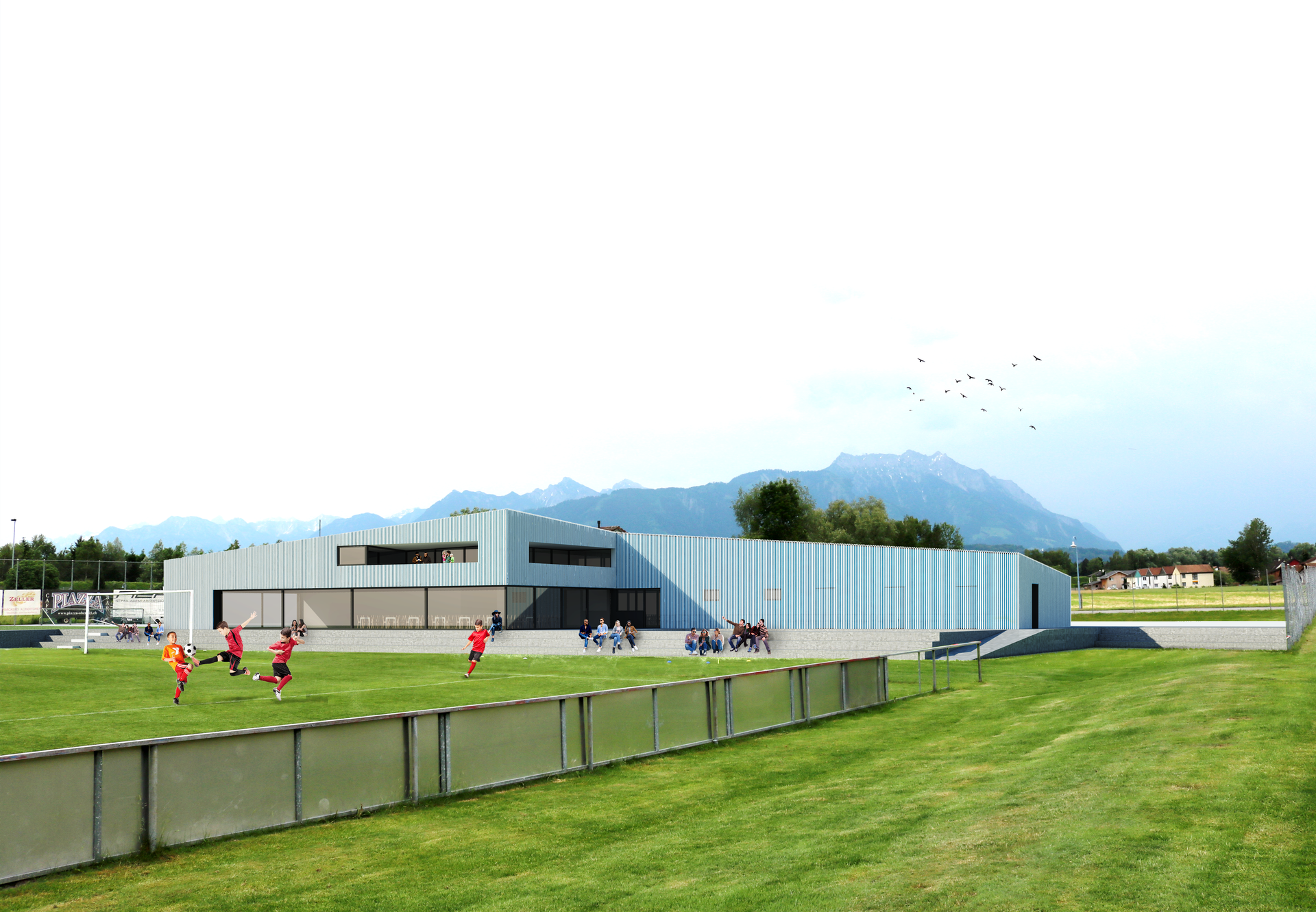 Planning of the Clubhaus Rüthi in Rüthi by the architects of N2A.