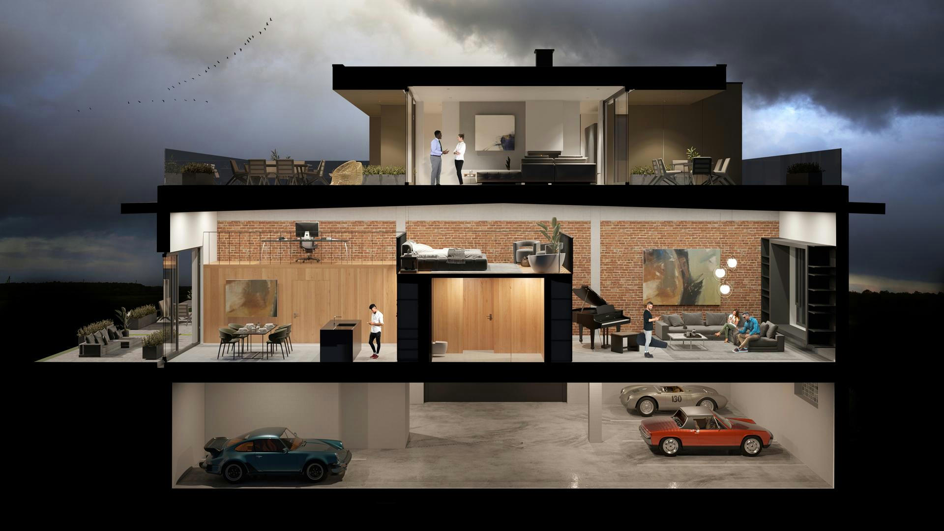 Planning and concept of the lofts in Rorschach by the architects of N2A.