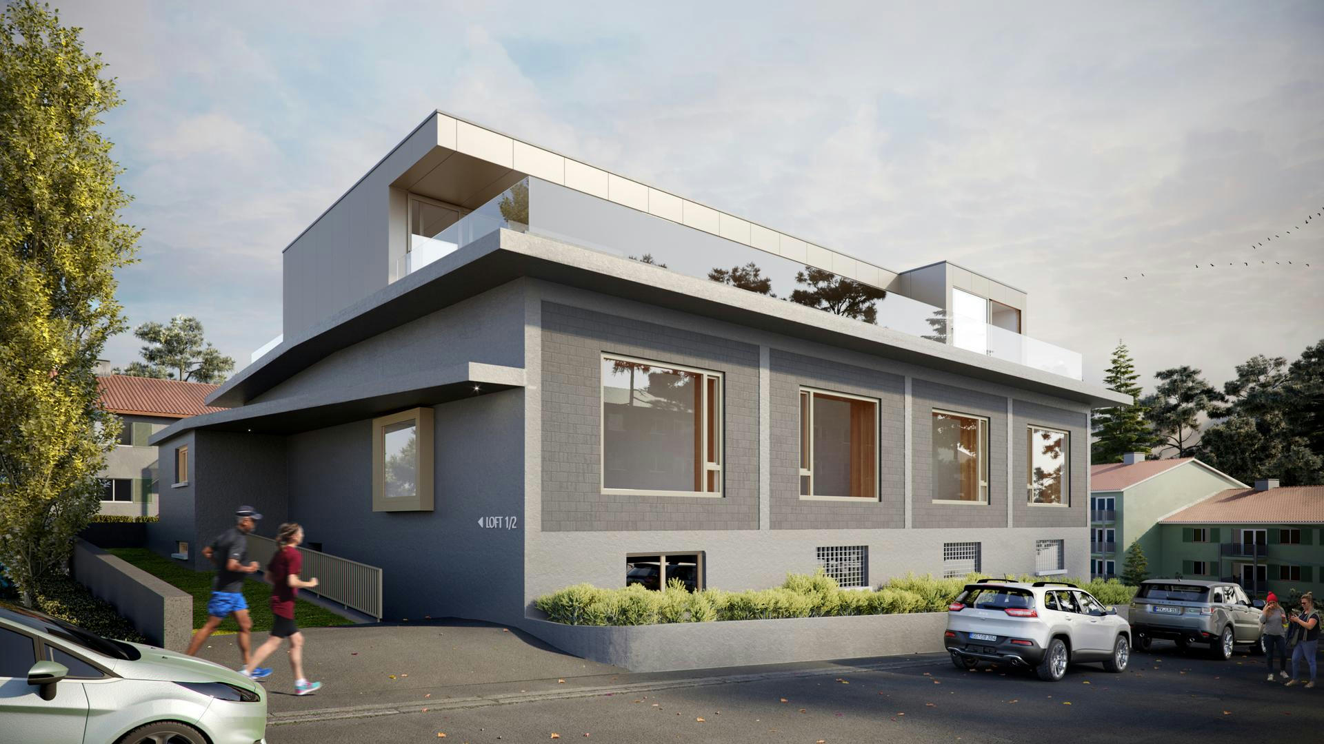 Planning and concept of the lofts in Rorschach by the architects of N2A.