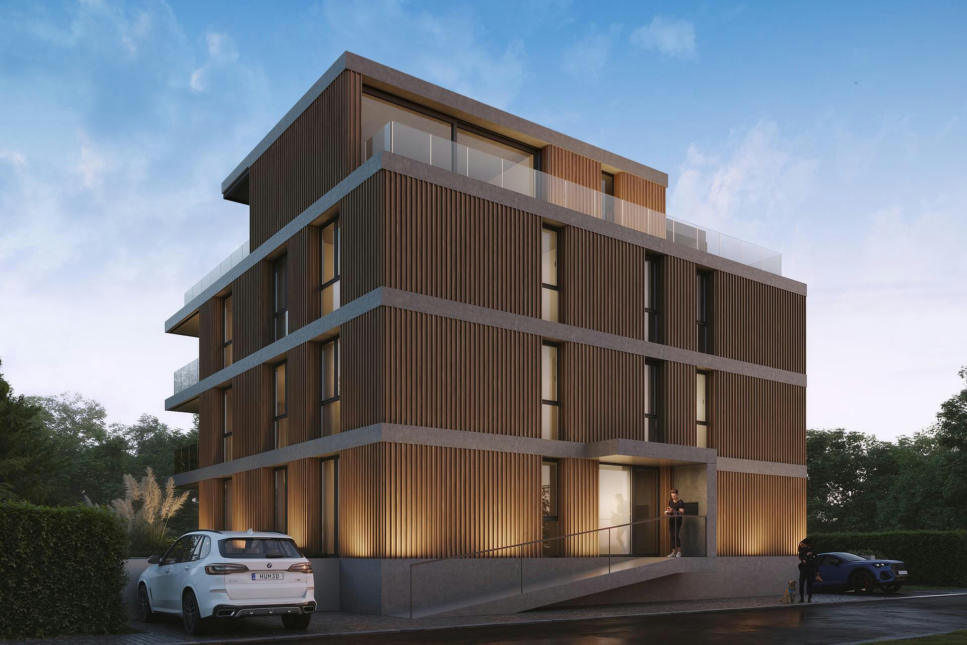 Planning and concept of the Birke apartment building in Widnau by the architectural office N2A.