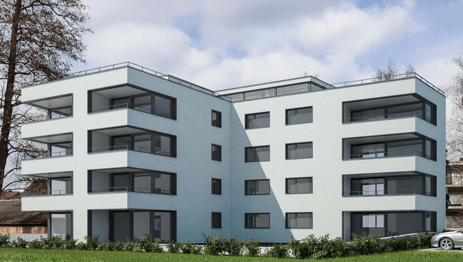 Planning and concept of the multi-family house Bünz in Wohlen by the architectural office N2A.