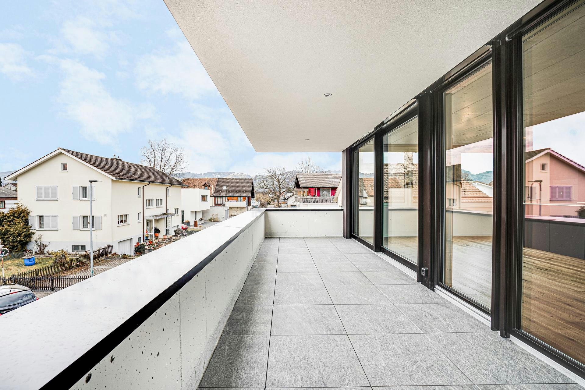 Planning and concept of the multi-family house Neudorfstraße in Kriessern by the architectural office N2A.