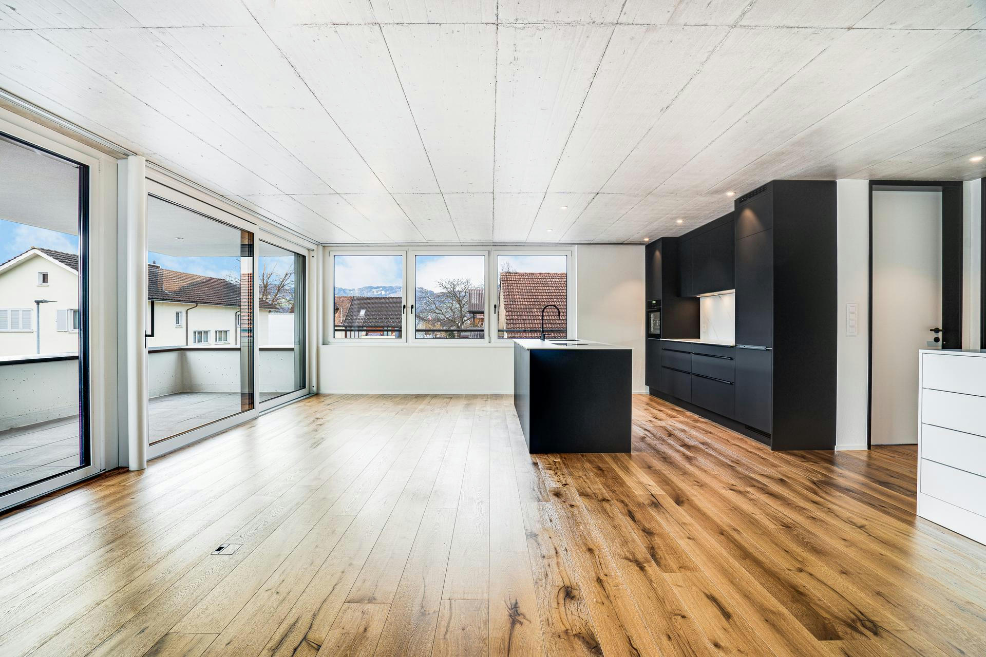 Planning and concept of the multi-family house Neudorfstraße in Kriessern by the architectural office N2A.
