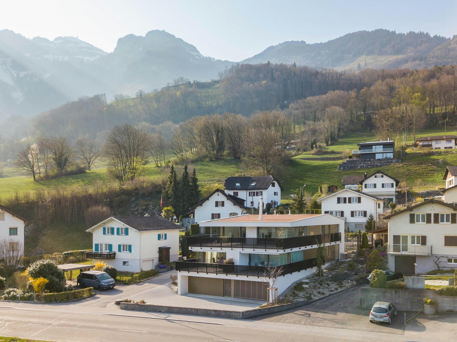 Planning and concept of the multi-family house Widemstraße in Rüthi by the architectural office N2A.