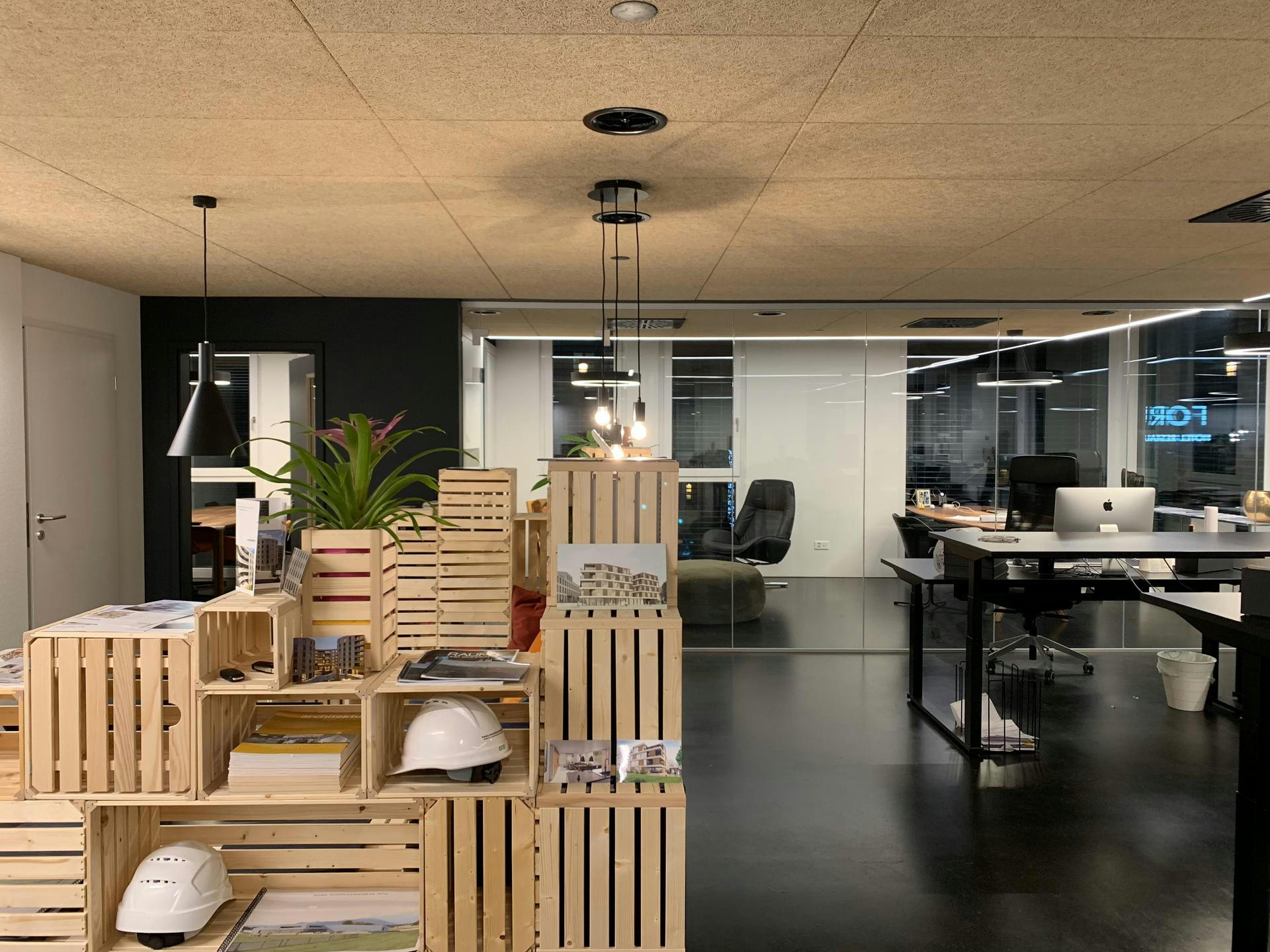 Planning and concept of the interior design of the N2A office in Widnau by the architectural office N2A.