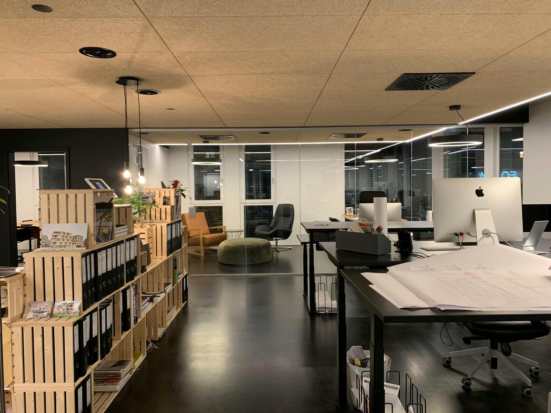 Planning and concept of the interior design of the N2A office in Widnau by the architectural office N2A.