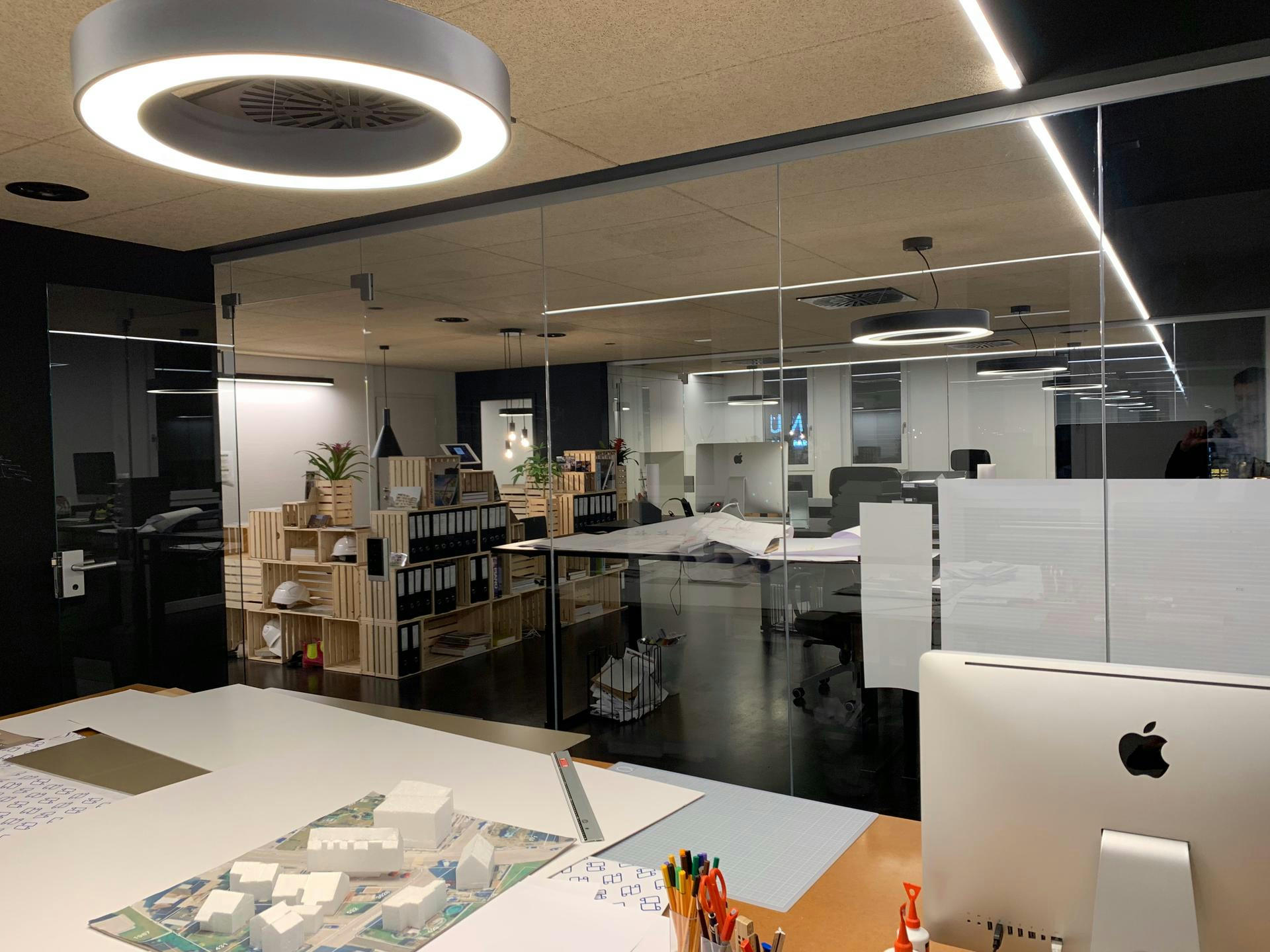 Planning and concept of the interior design of the N2A office in Widnau by the architectural office N2A.