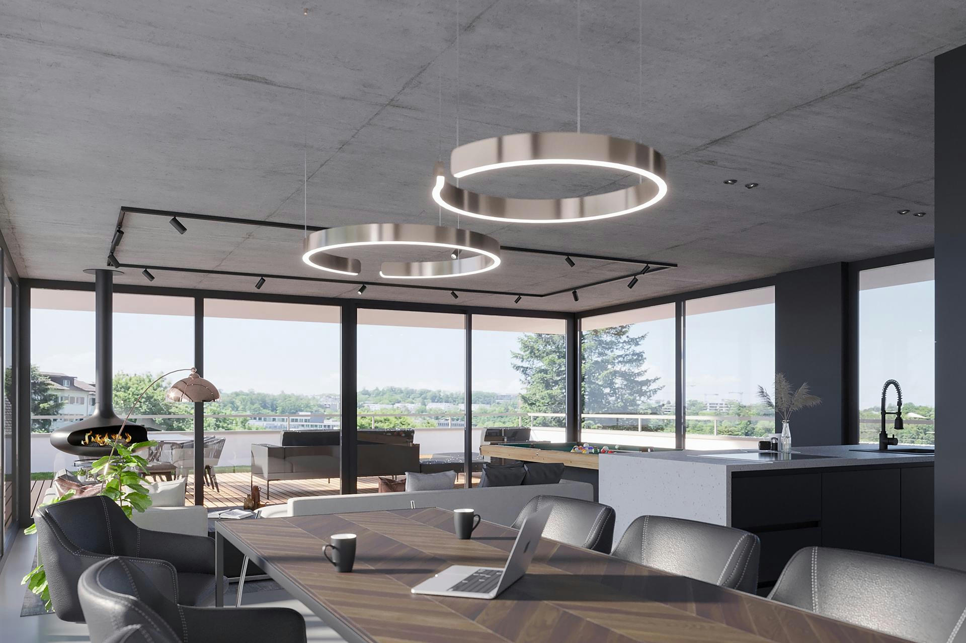 Planning and concept of terrace flats in Adliswil by the architectural office N2A.